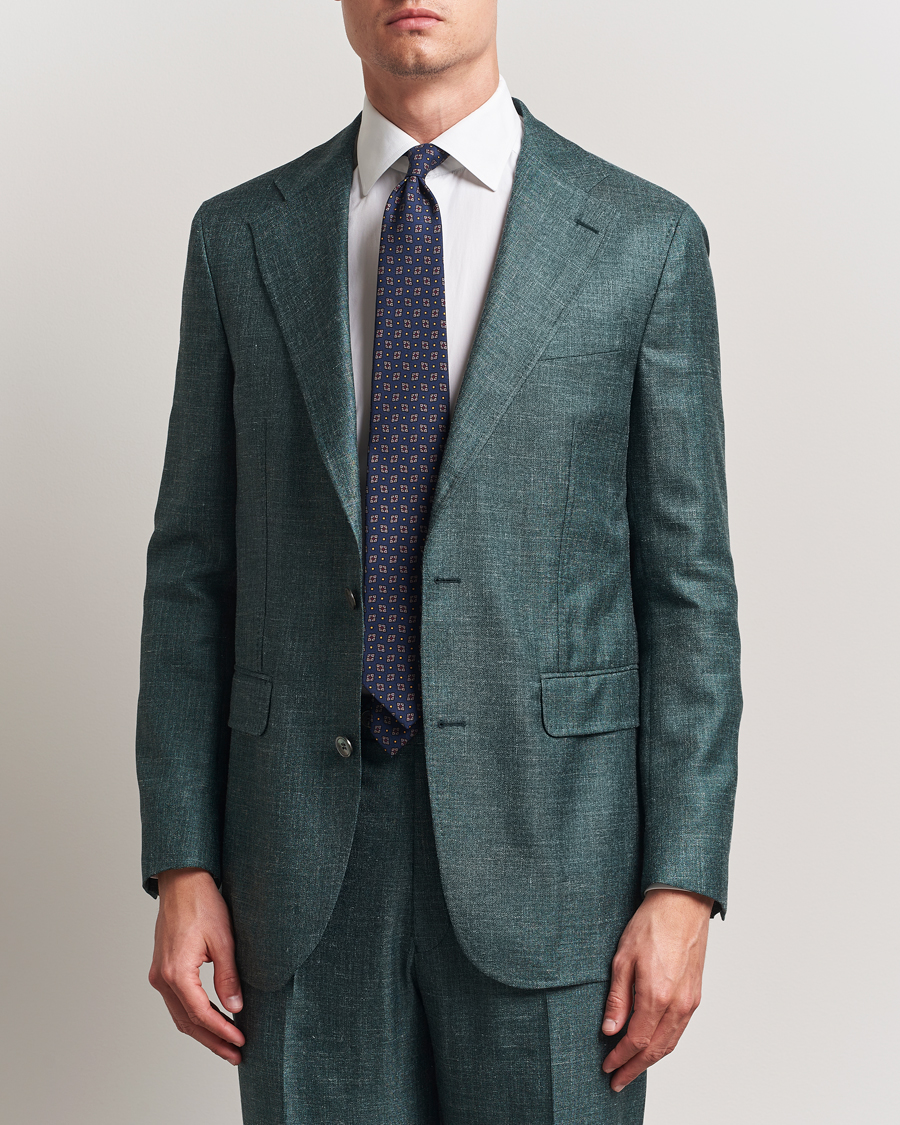Men | Blazers | Oscar Jacobson | Fellow EVO Wool/Silk/Linen Blazer Green