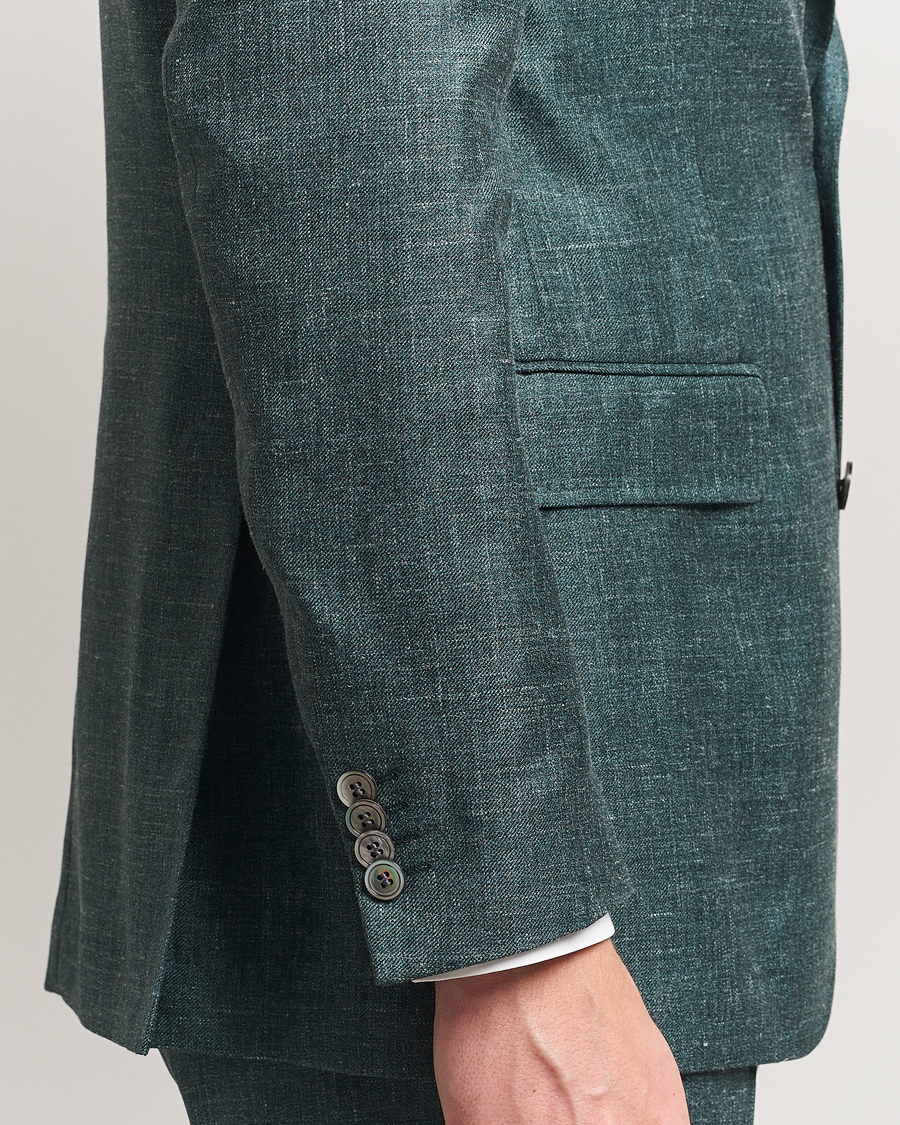 Men | Blazers | Oscar Jacobson | Fellow EVO Wool/Silk/Linen Blazer Green