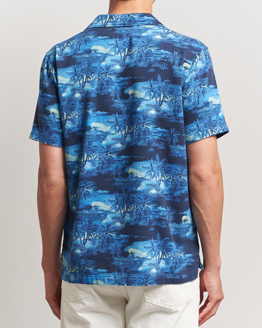 Men | Shirts | Nudie Jeans | Arvid Pearls Hawaii Shirt Blueberry