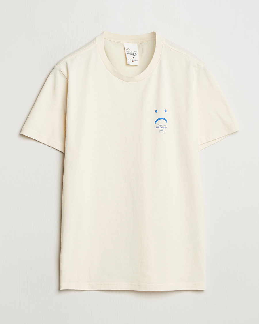 Men | T-Shirts | Nudie Jeans | Roy Frown T-Shirt Ecru