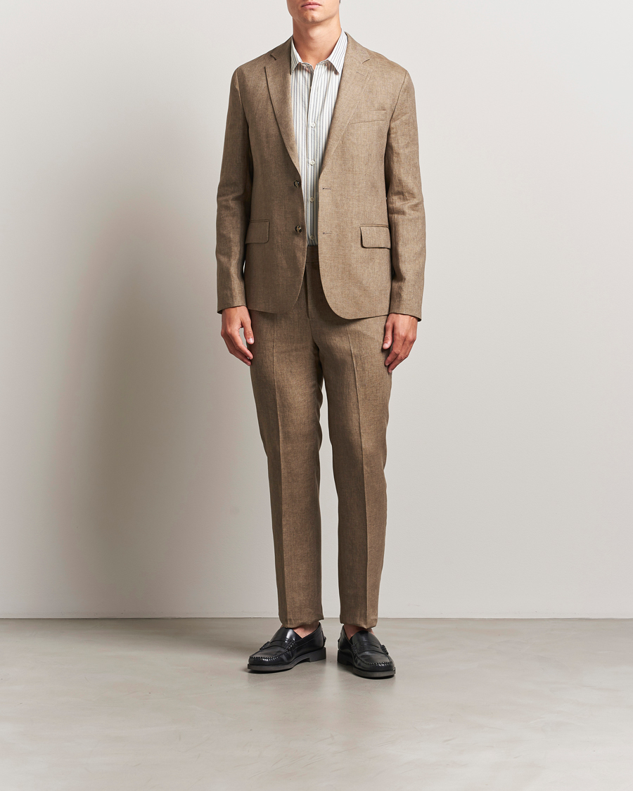 Men | Trousers | J.Lindeberg | Lois Super Linen Pants Nutmeg