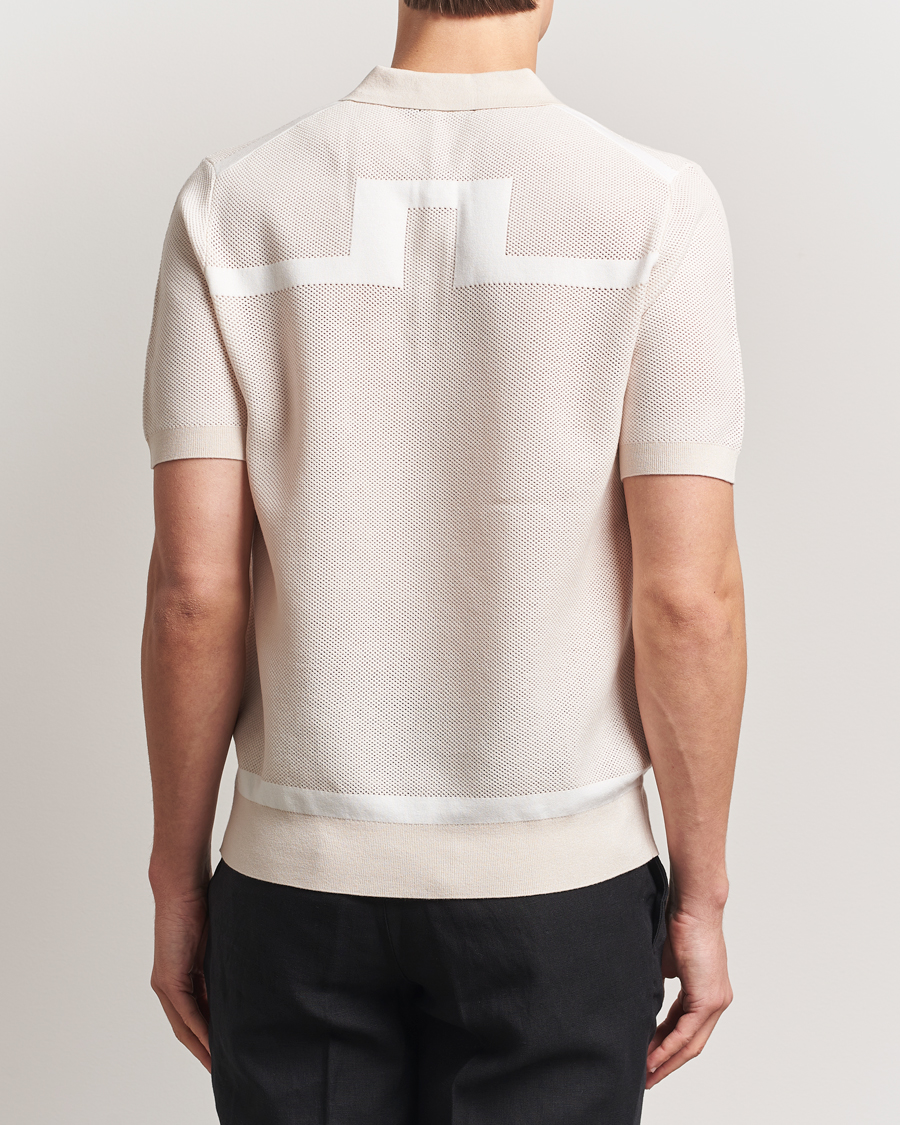Men | Polo Shirts | J.Lindeberg | Reymond Structure Knit Polo Moonbeam