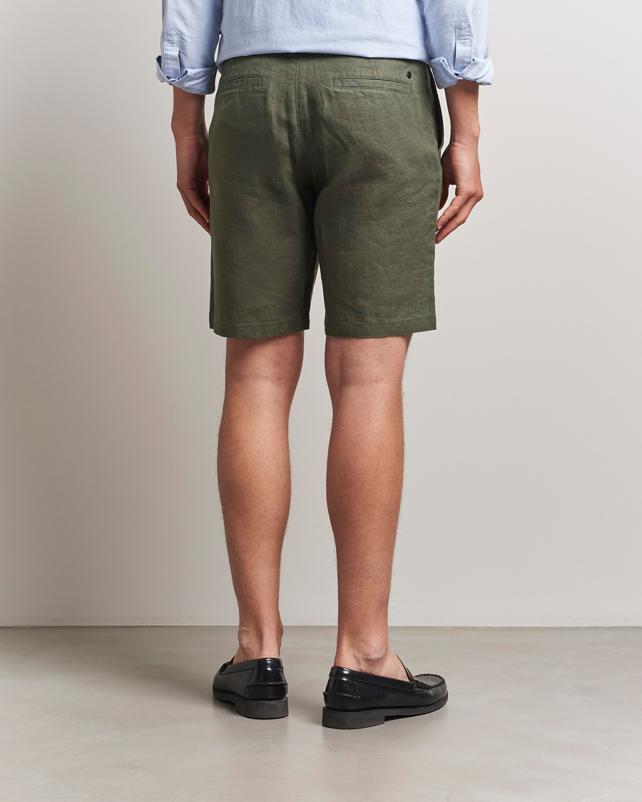 Men | Shorts | NN07 | Crown Linen Shorts Croc Green