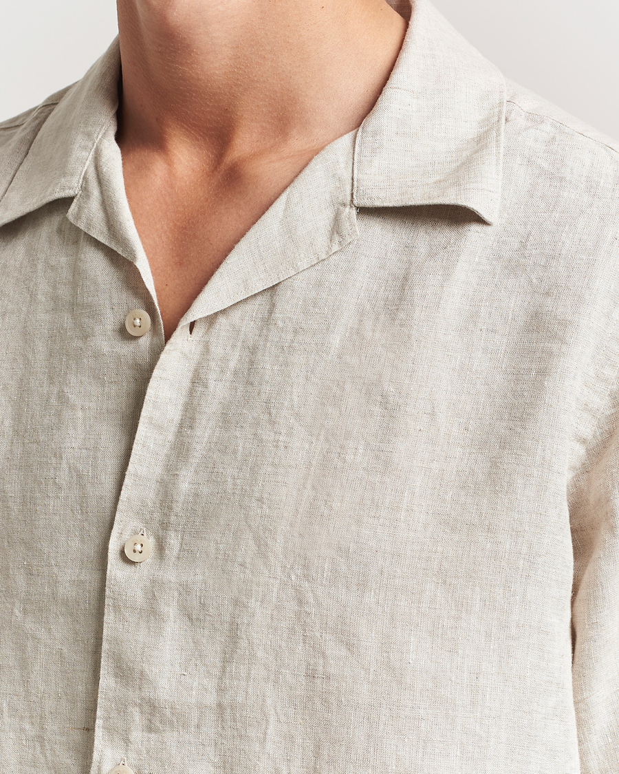 Men | Shirts | NN07 | Julio Linen Resort Shirt Oat