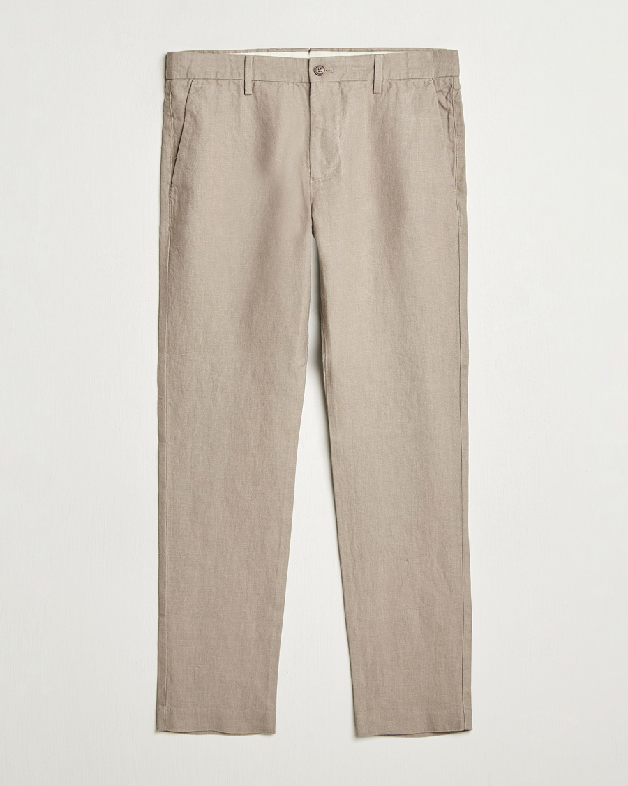 Men | Trousers | NN07 | Theo Linen Trousers Greige