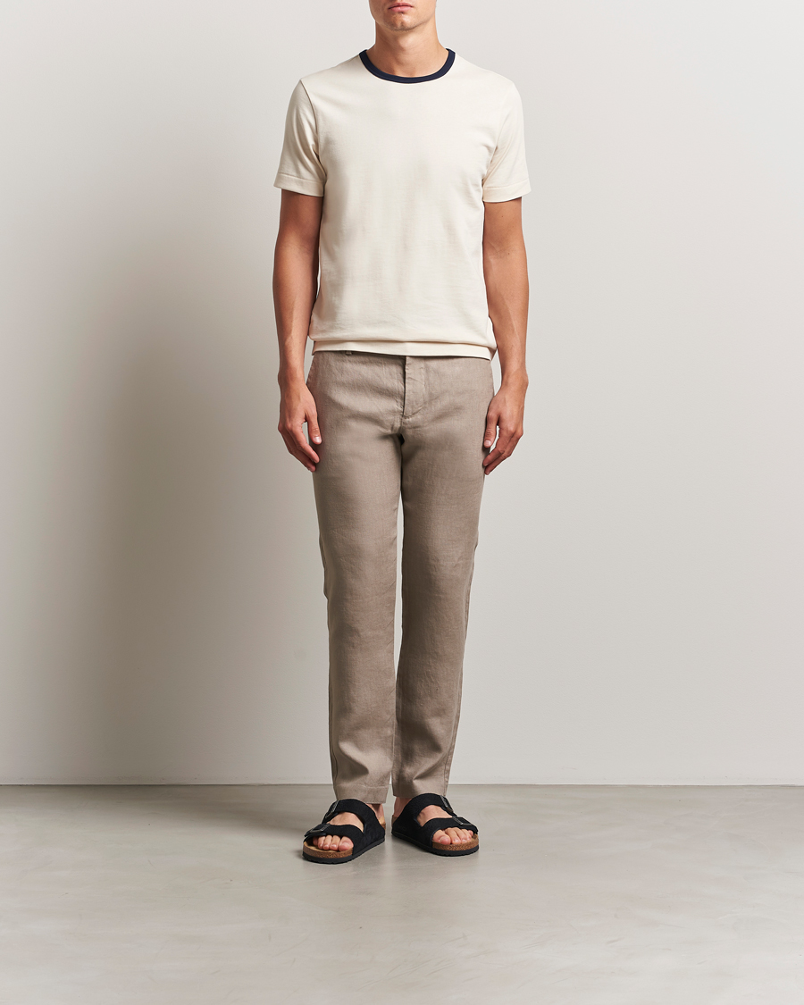 Men | Trousers | NN07 | Theo Linen Trousers Greige