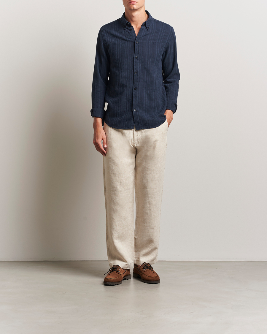 Men | Trousers | NN07 | Aden Regular Fit Linen Chinos Oat