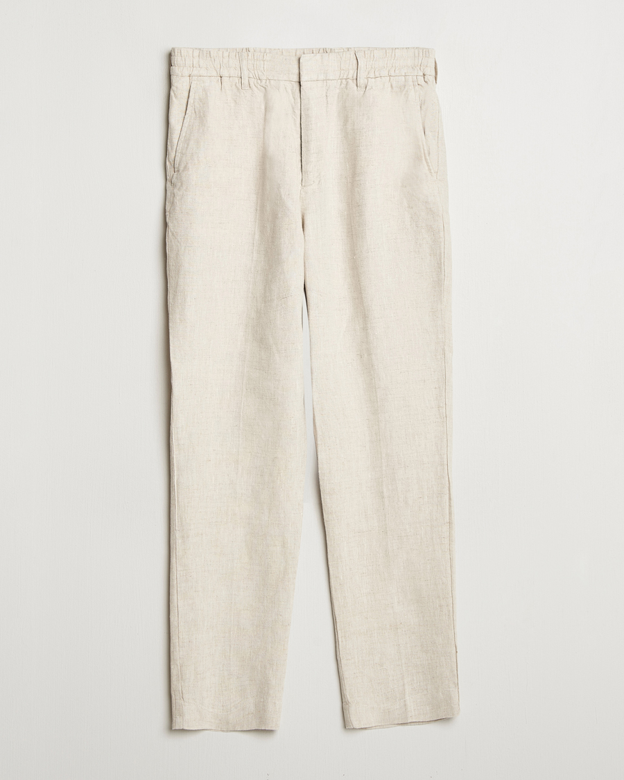 Men | Trousers | NN07 | Billie Linen Drawstring Trousers Oat