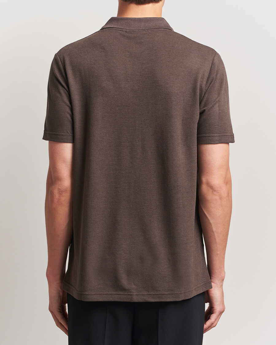 Men | Polo Shirts | NN07 | Paul Cotton/Lyocell Polo Coffee
