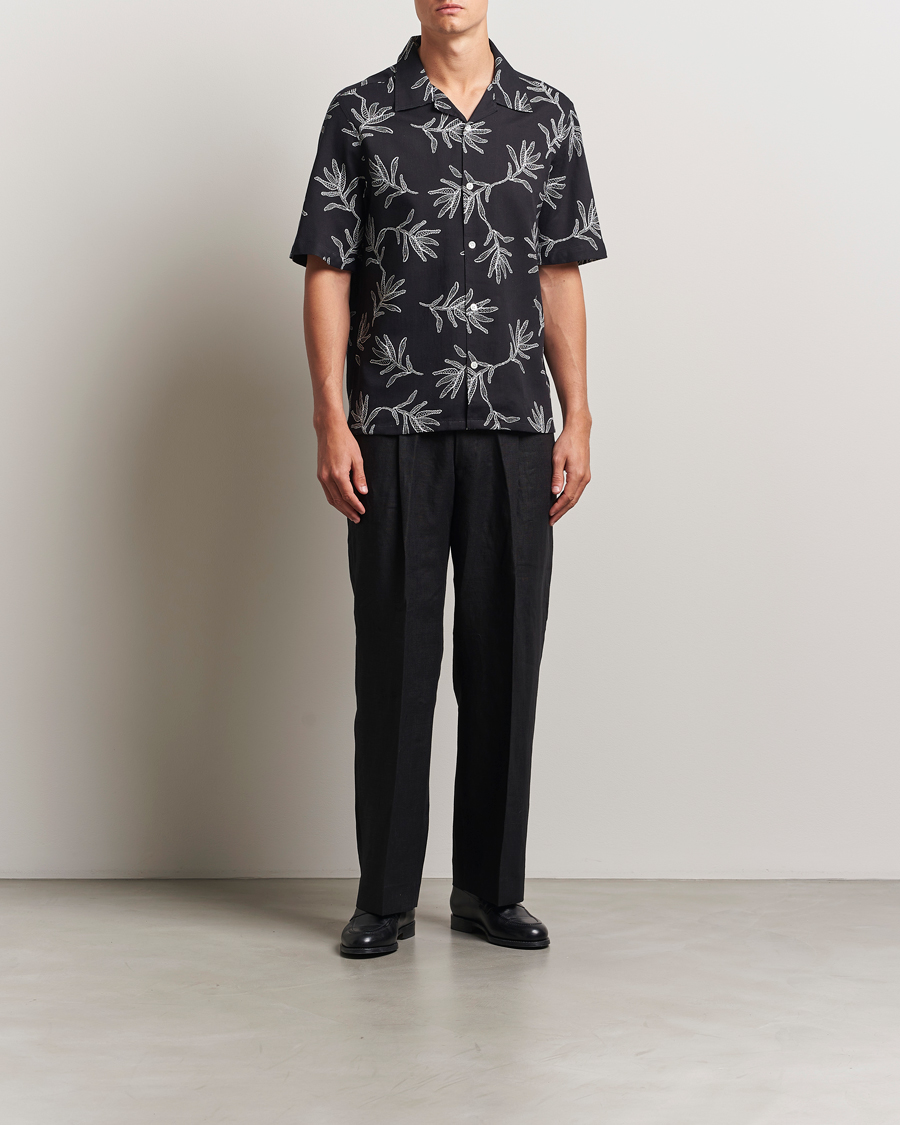 Men | Shirts | NN07 | Ole Printed Cotton/Lyocell Resort Shirt Black