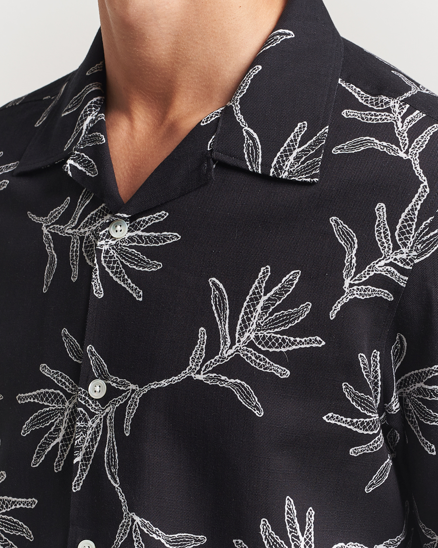 Men | Shirts | NN07 | Ole Printed Cotton/Lyocell Resort Shirt Black