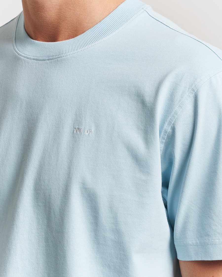 Men | T-Shirts | NN07 | Adam Logo Crew Neck T-Shirt Winter Sky