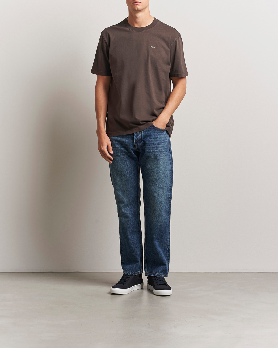 Men | T-Shirts | NN07 | Adam Logo Crew Neck T-Shirt Coffee