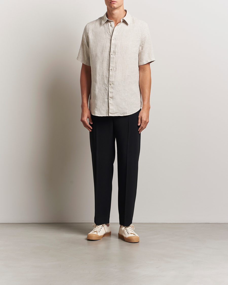 NN07 Enzo Linen Short Sleeve Shirt Oat at CareOfCarl.com