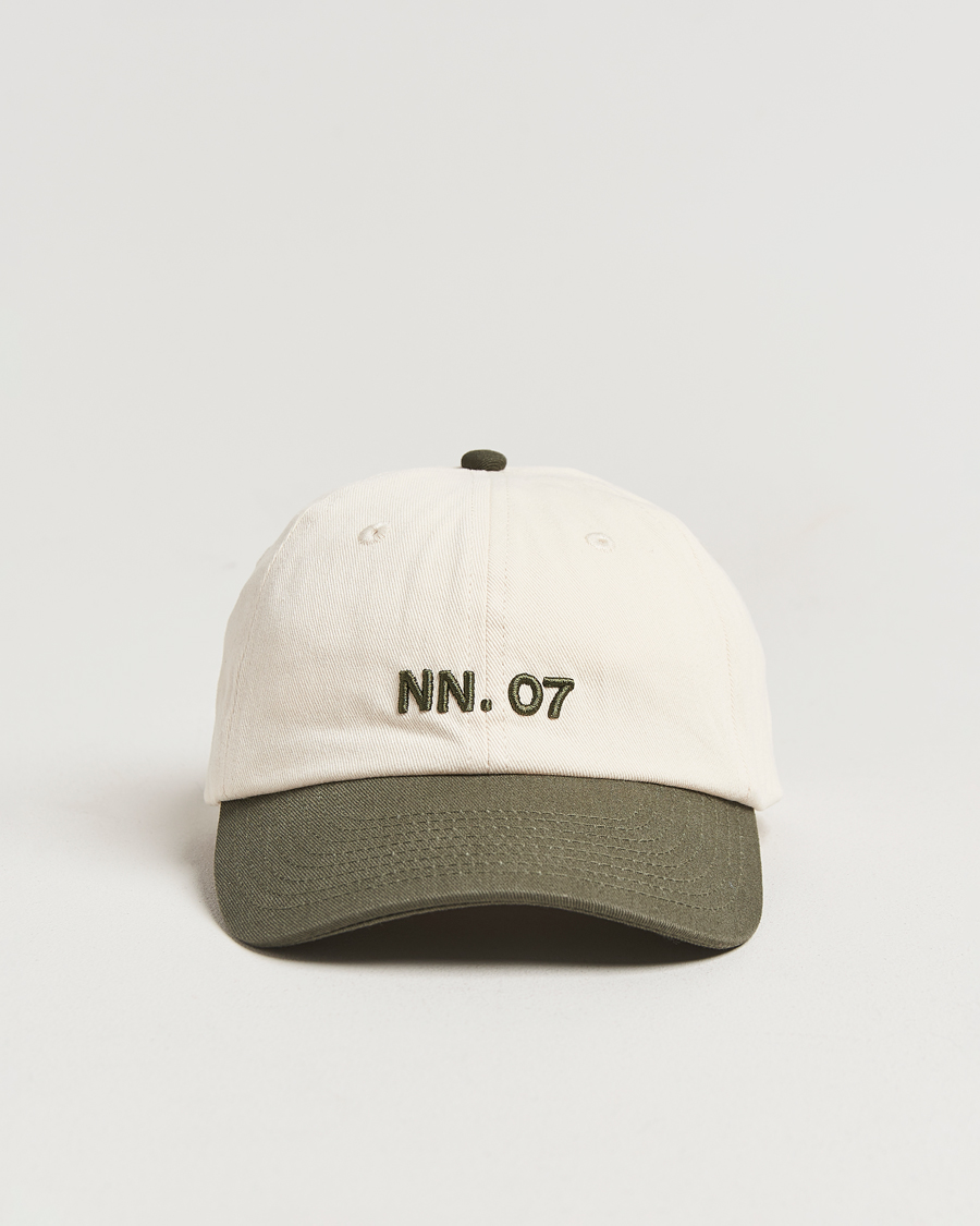 Men | NN07 Logo Cap Croc Green/Off White | NN07 | Logo Cap Croc Green/Off White