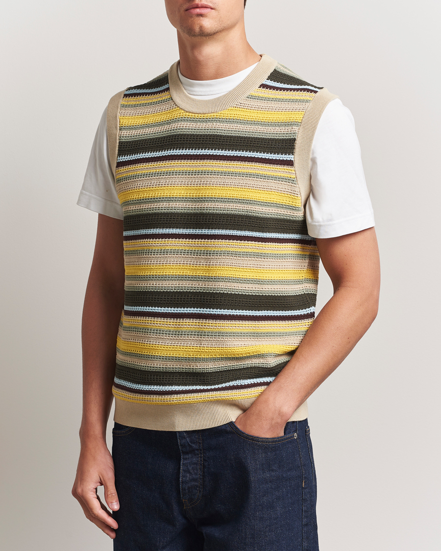 Men | Sweaters & Knitwear | NN07 | Huxley Knitted Striped Vest Multi