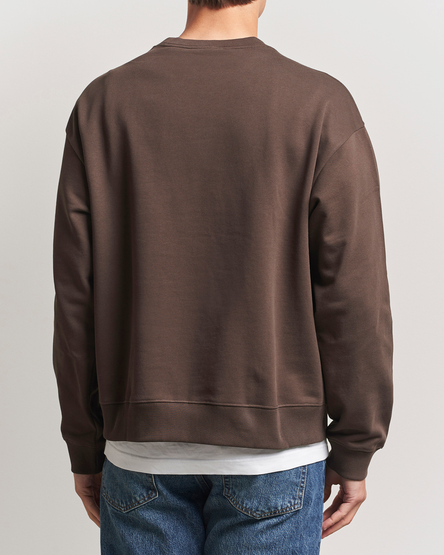 Men | Sweaters & Knitwear | NN07 | David Rope Logo Crew Neck Sweatshirt Coffee