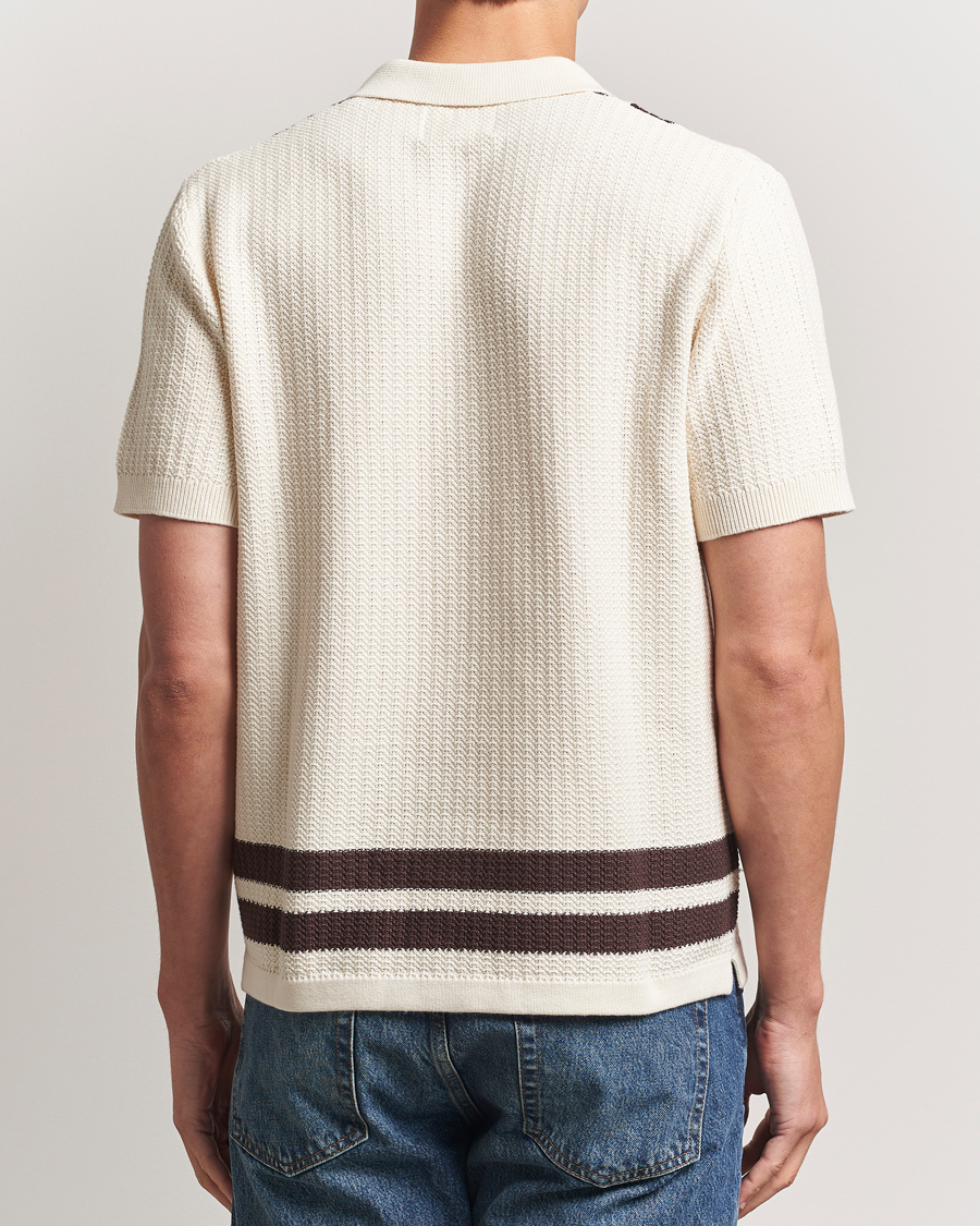Men | Shirts | NN07 | Ares Knitted Short Sleeve Shirt Ivory