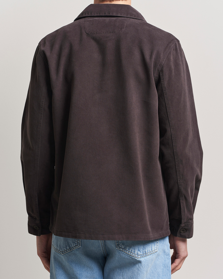 Men | Coats & Jackets | A Day's March | Algot Lyocell Overshirt Chocolate