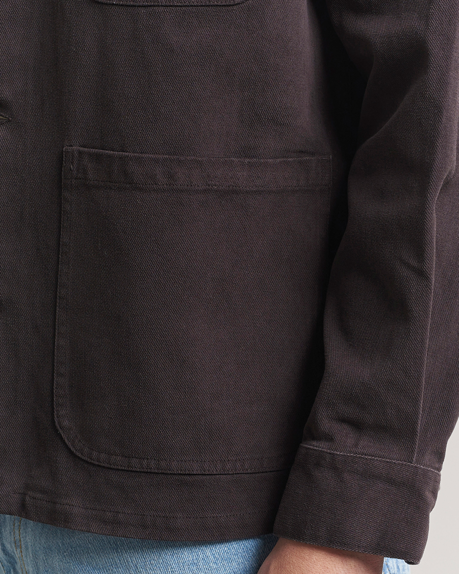Men | Coats & Jackets | A Day's March | Algot Lyocell Overshirt Chocolate