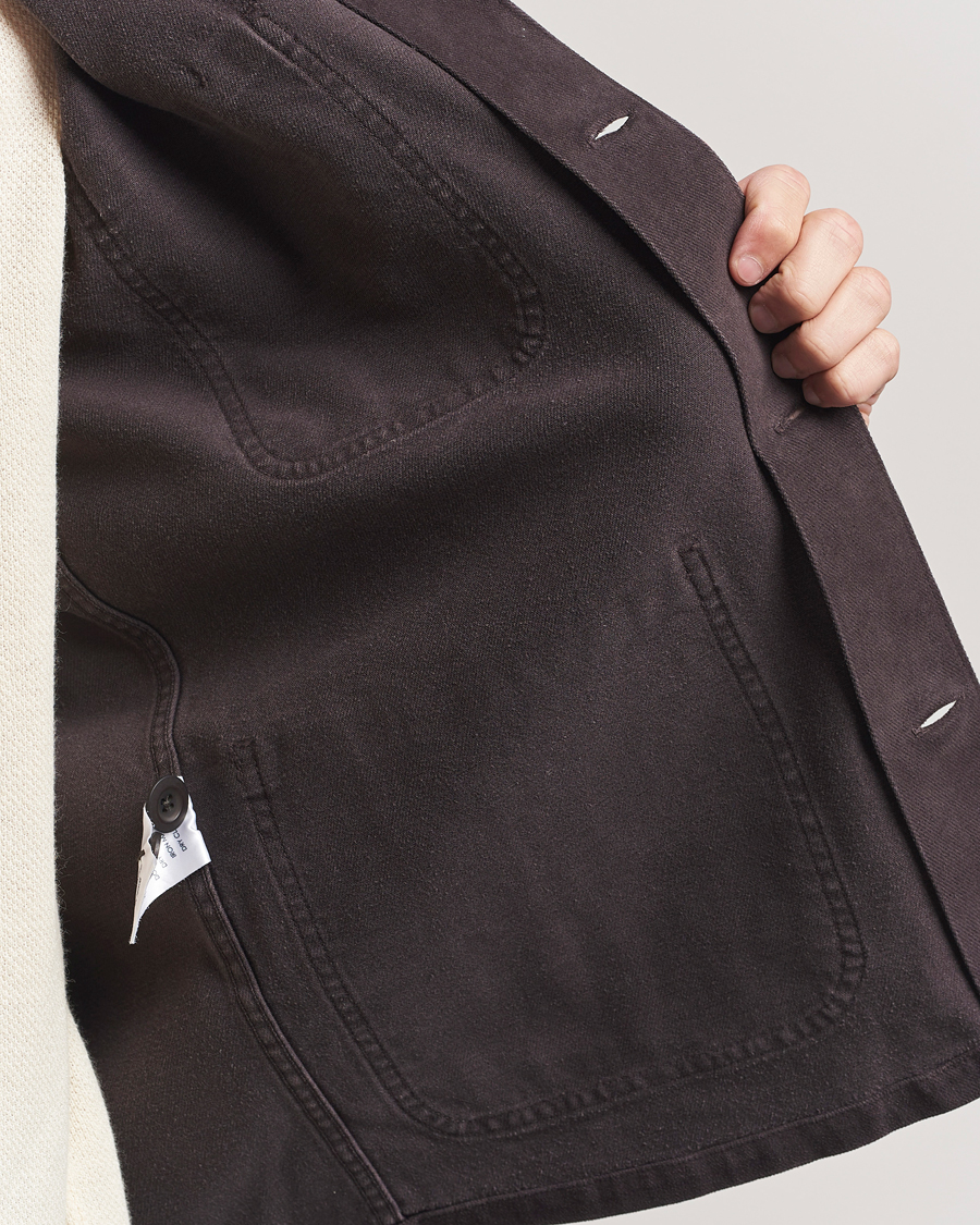 Men | Coats & Jackets | A Day's March | Algot Lyocell Overshirt Chocolate