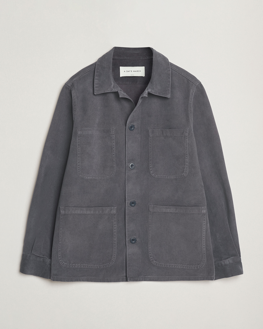 Men | Coats & Jackets | A Day's March | Algot Lyocell Overshirt Iron