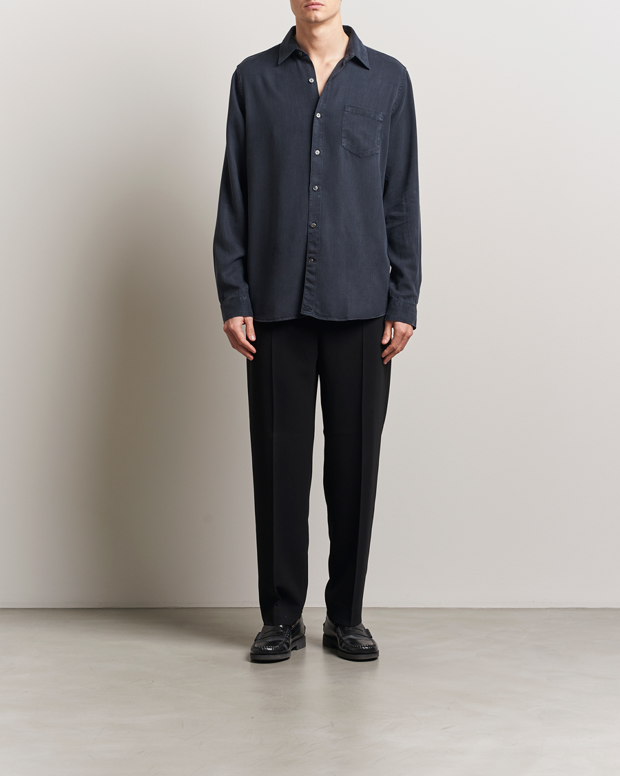 Men | Shirts | A Day's March | Daintree Lyocell Shirt Navy