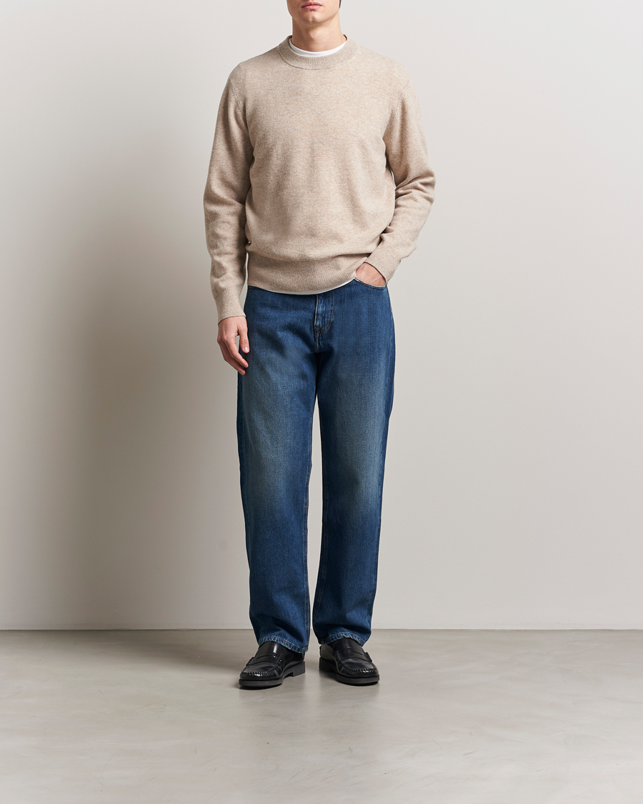 Men | Sweaters & Knitwear | A Day's March | Marlow Cashmere Blend Sweater Sand