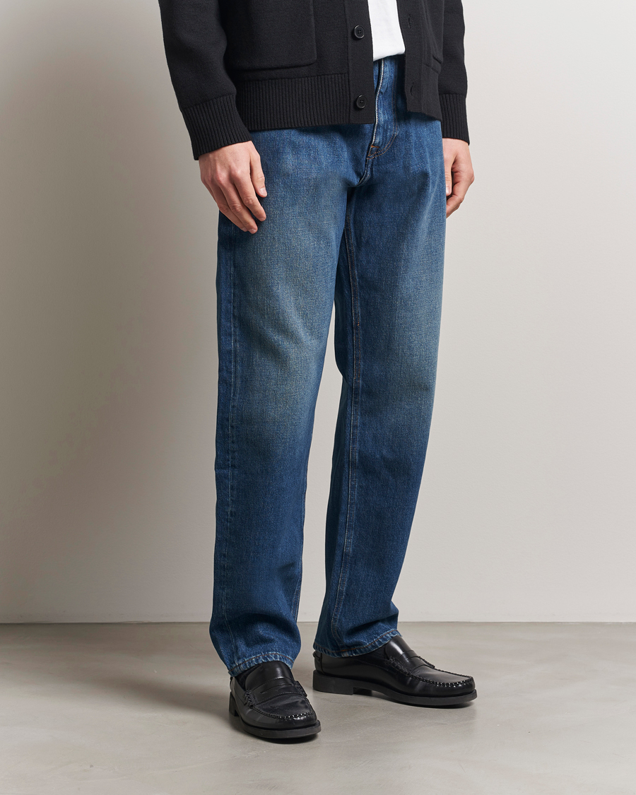 Men | Jeans | A Day's March | Denim Nr3 Straight Fit Worn Mid Blue