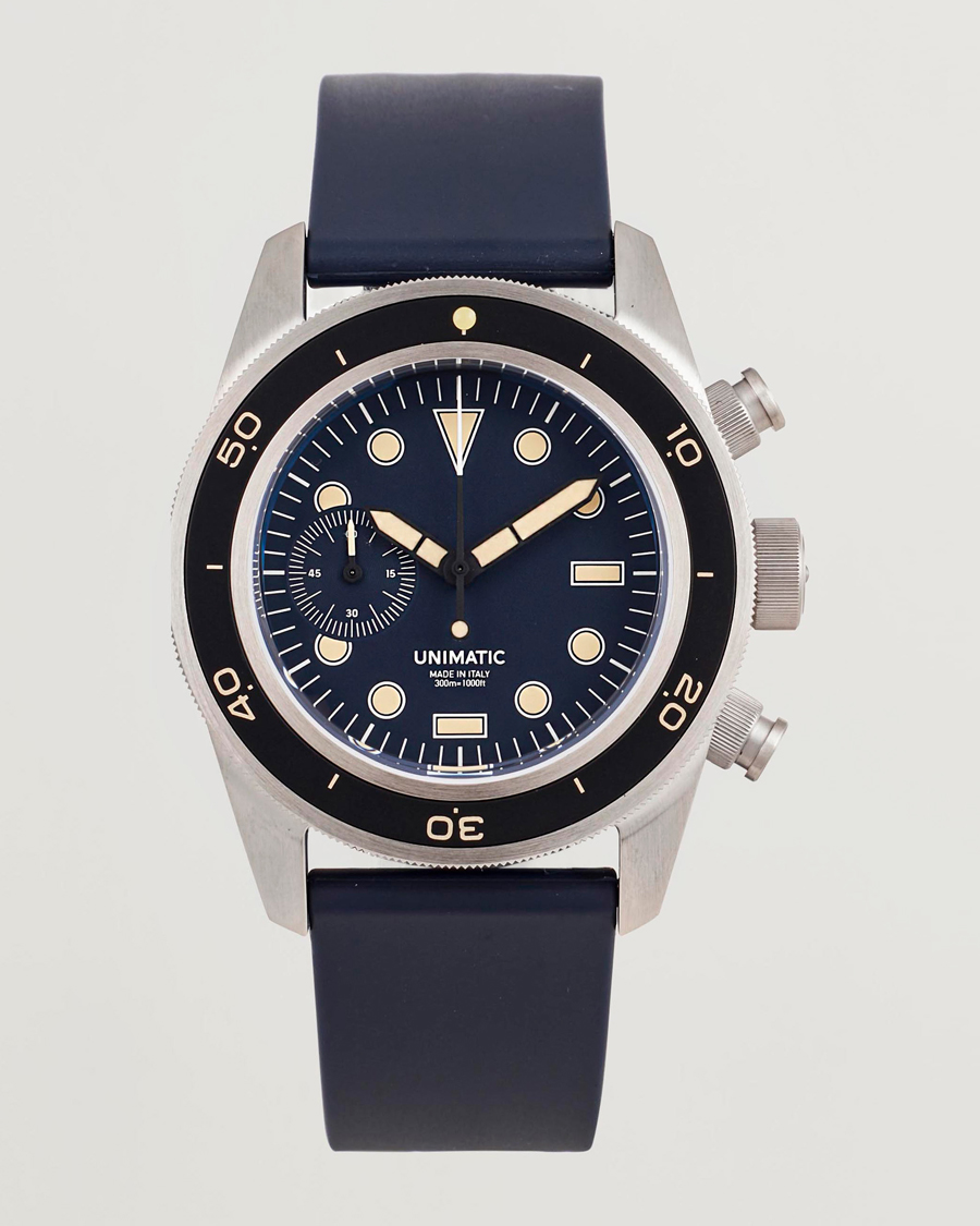 Men | UNIMATIC U3 Heritage Chronograph Diver Blue | UNIMATIC | U3 Heritage Chronograph Diver Blue