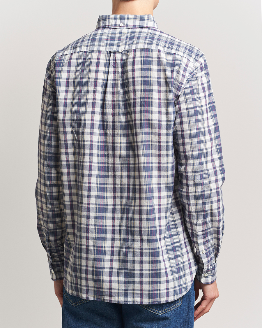 Men | Shirts | BEAMS PLUS | Madras Button Down Shirt White/Blue