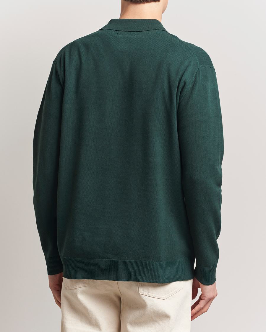 Men | Sweaters & Knitwear | BEAMS PLUS | Long Sleeve 12G Knit Polo Forest Green