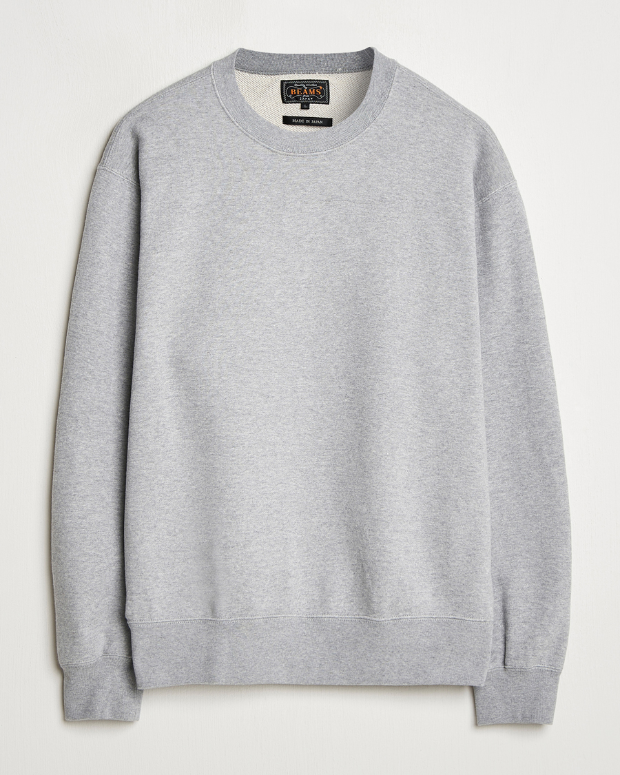 Men | Sweaters & Knitwear | BEAMS PLUS | Made In Japan Cotton Sweatshirt Grey