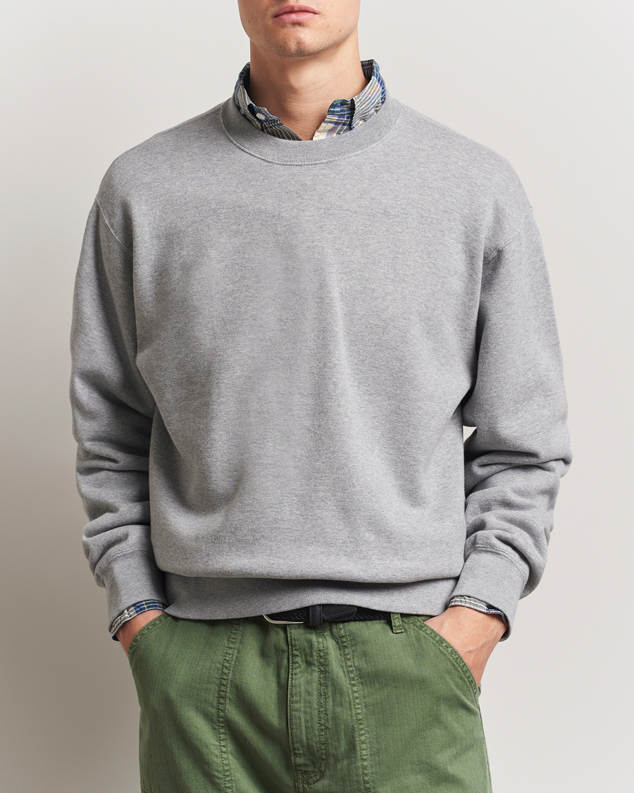 Men | Sweaters & Knitwear | BEAMS PLUS | Made In Japan Cotton Sweatshirt Grey