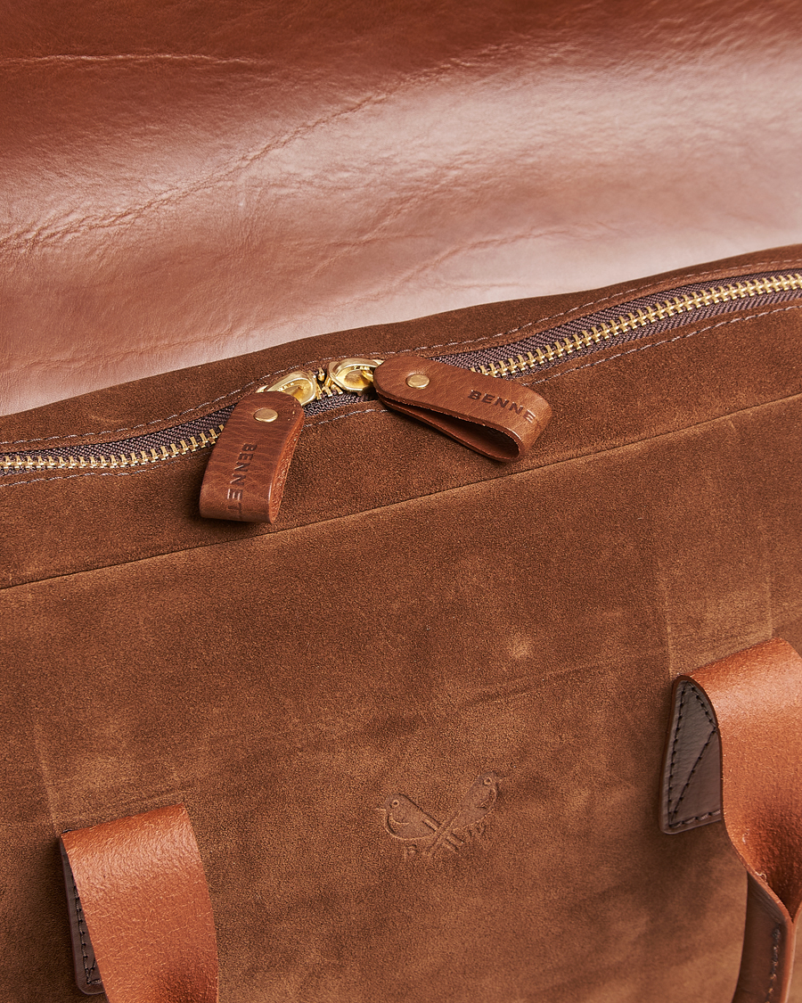 Men | Bags | Bennett Winch | Suede Briefcase Brown