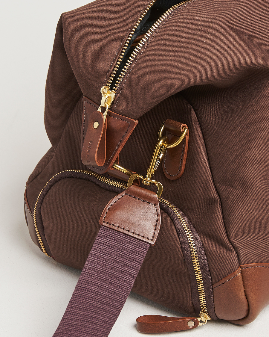 Men | Bags | Bennett Winch | Canvas Weekender Black Chocolate