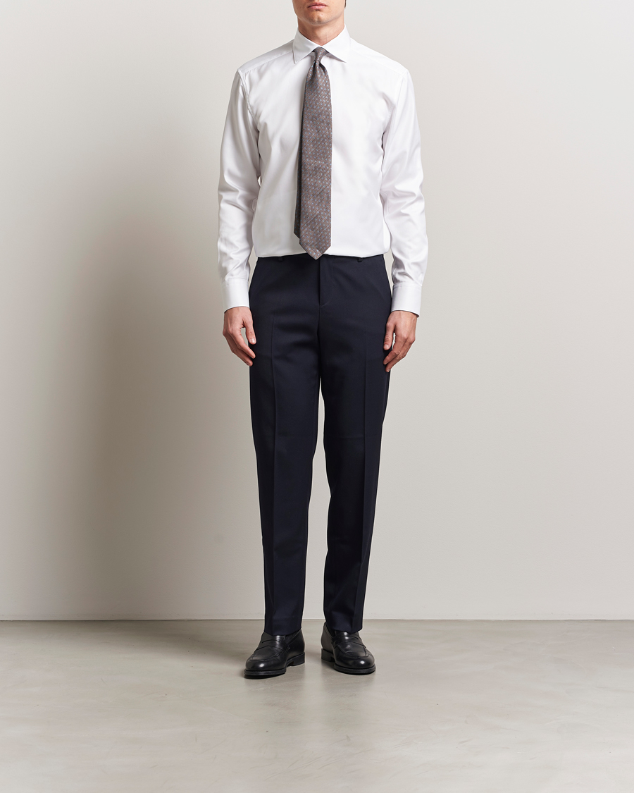 Men | Shirts | Stenströms | 1899 Cotton Twill Shirt White