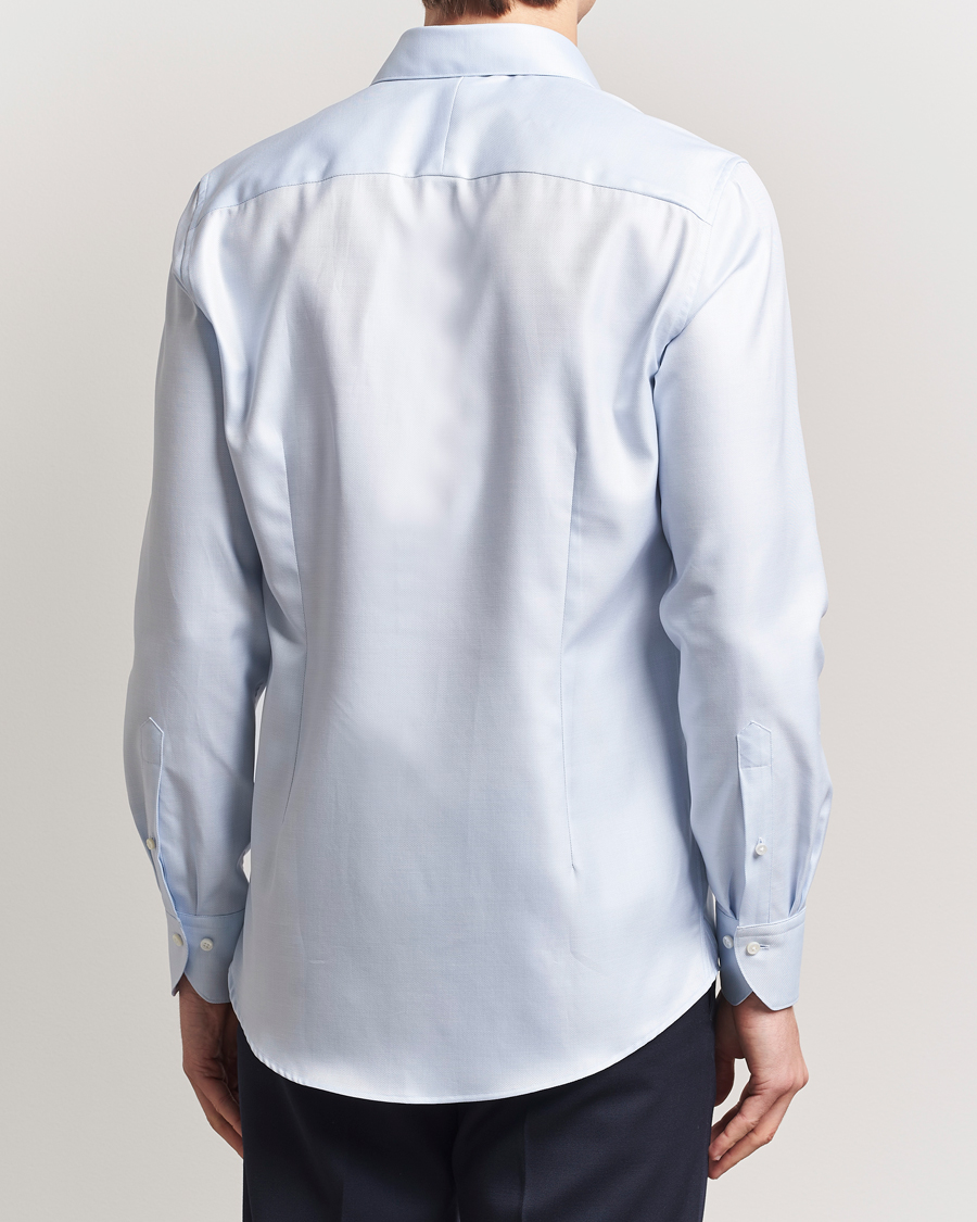 Men | Shirts | Stenströms | 1899 Slim Cotton Twill Shirt Light Blue