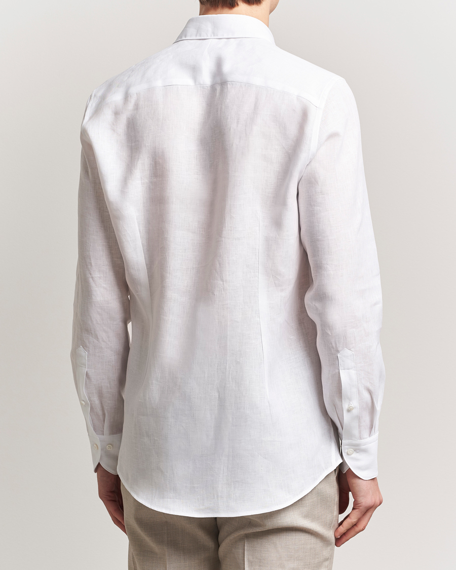 Men | Shirts | Stenströms | 1899 Slim Linen Shirt White