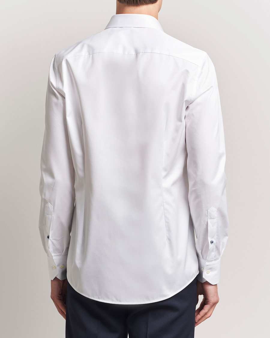 Men | Shirts | Stenströms | Slimline Cotton Twill Cut Away Shirt White