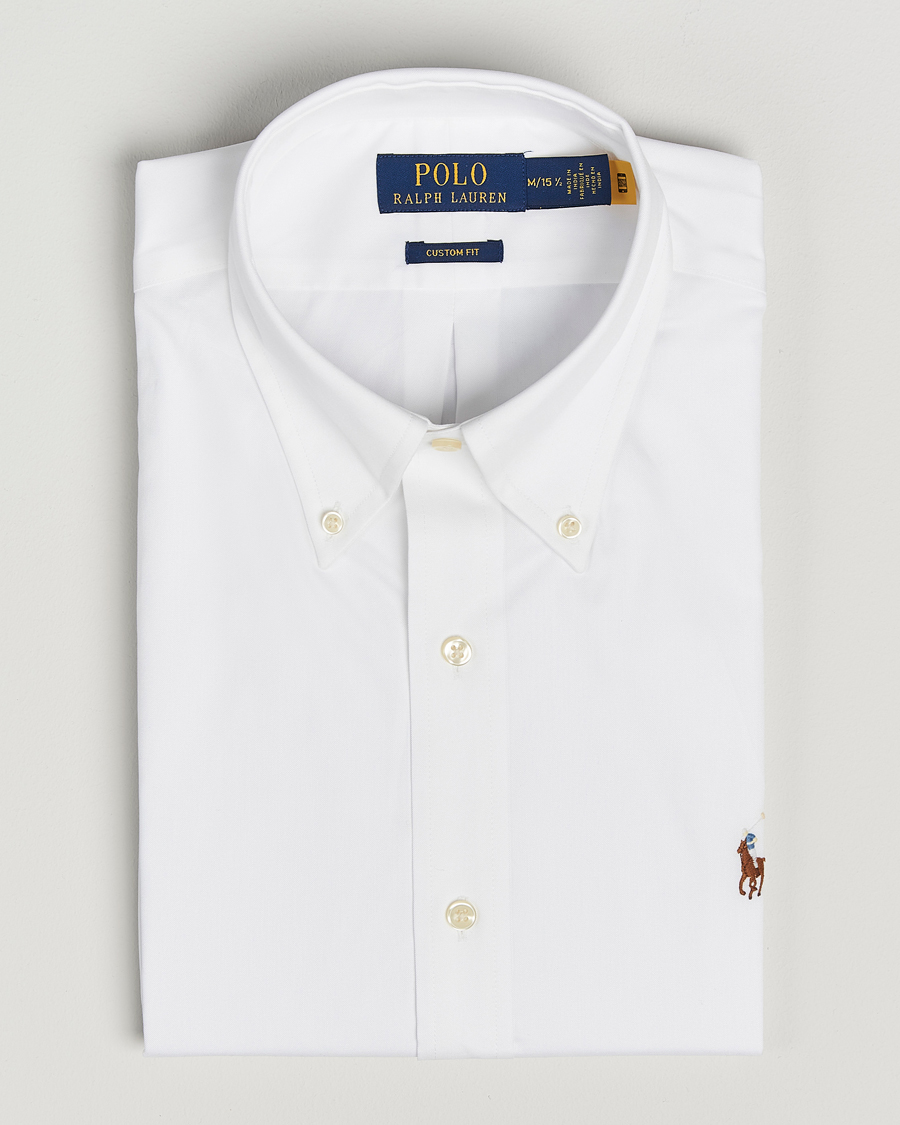 Men | Shirts | Polo Ralph Lauren | Custom Fit Oxford Dress Shirt White