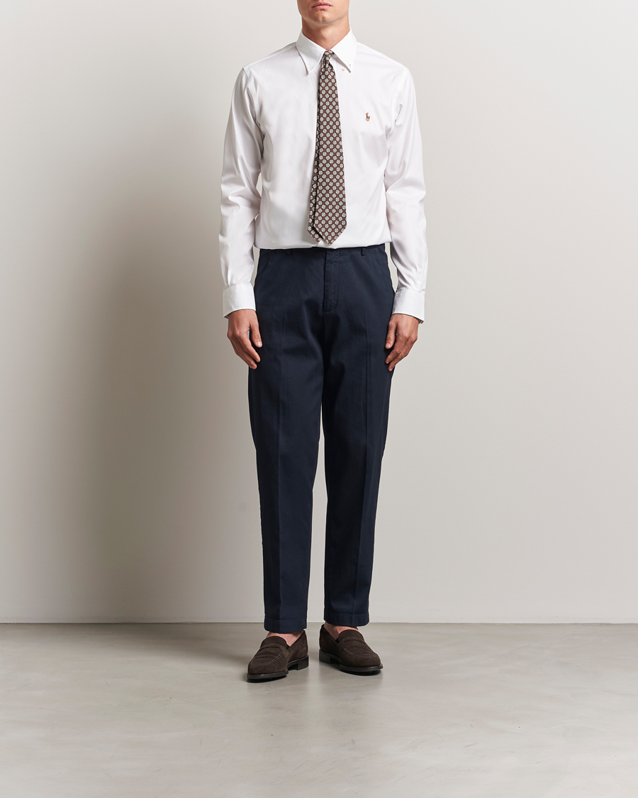 Men | Shirts | Polo Ralph Lauren | Custom Fit Oxford Dress Shirt White