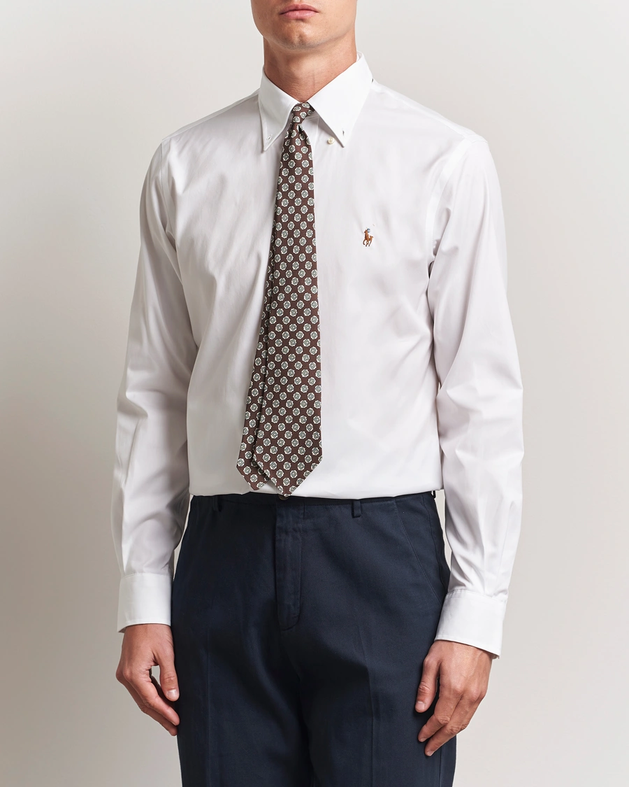 Men | Shirts | Polo Ralph Lauren | Custom Fit Oxford Dress Shirt White