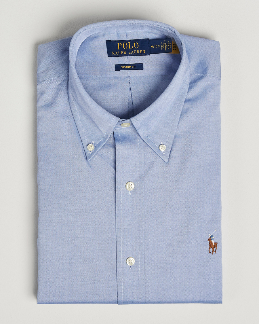 Men | Shirts | Polo Ralph Lauren | Custom Fit Oxford Dress Shirt True Blue