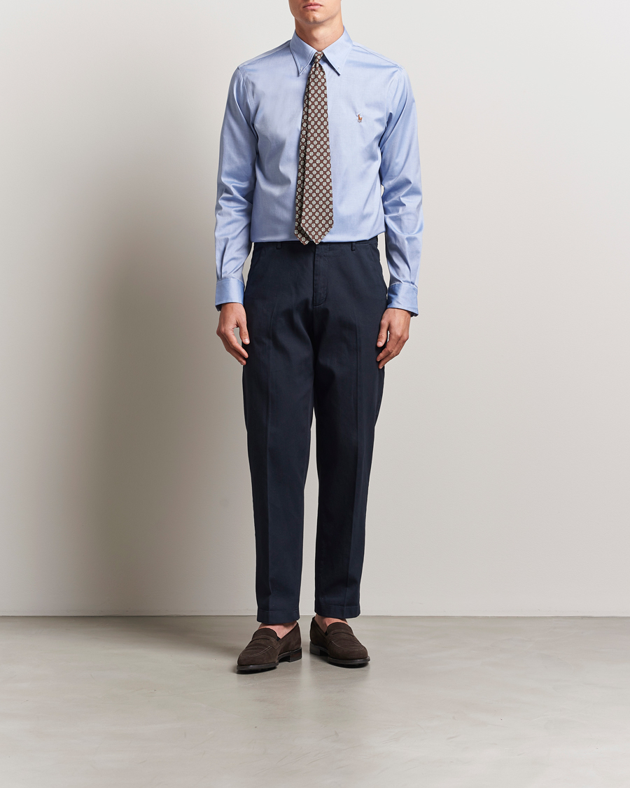 Men | Shirts | Polo Ralph Lauren | Custom Fit Oxford Dress Shirt True Blue