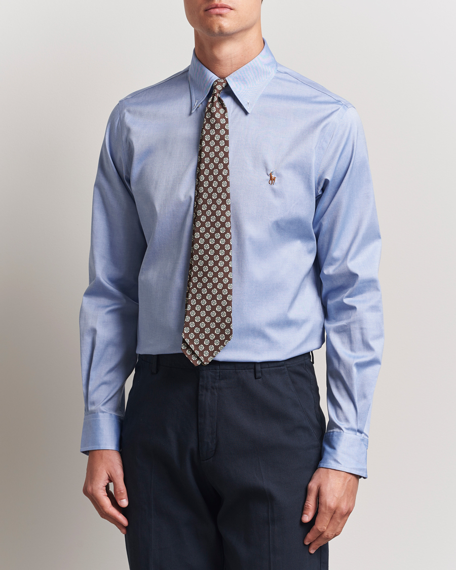 Men | Shirts | Polo Ralph Lauren | Custom Fit Oxford Dress Shirt True Blue