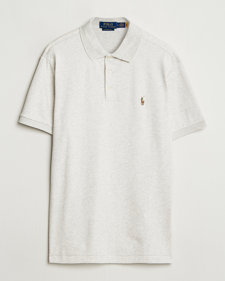 Men | Polo Shirts | Polo Ralph Lauren | Custom Slim Fit Cotton Polo State Heather