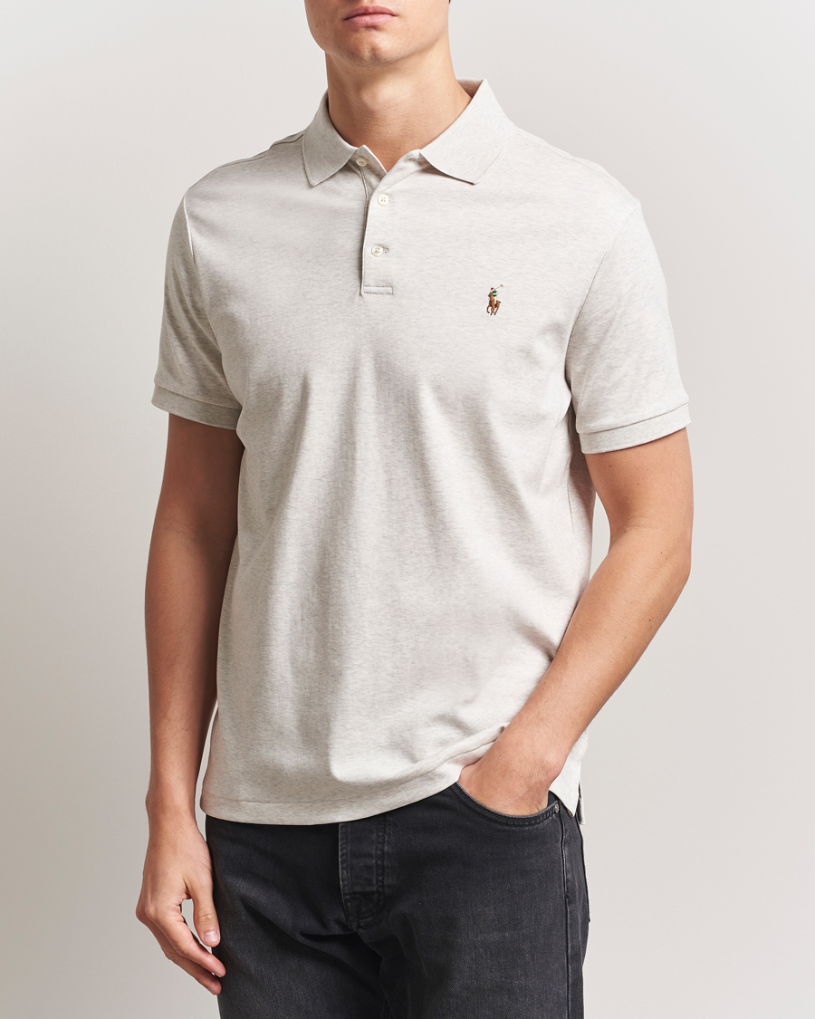 John Smedley Adrian Slim Fit Sea Island Polo Flint at