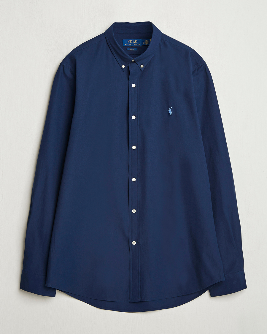 Men | Shirts | Polo Ralph Lauren | Slim Fit Poplin Shirt Newport Navy