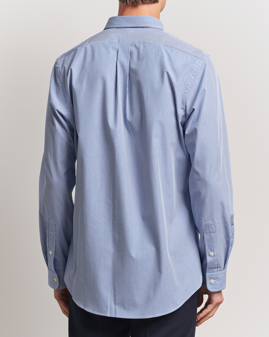 Men | Shirts | Polo Ralph Lauren | Slim Fit Poplin Shirt Blue/White Hairline Stripe